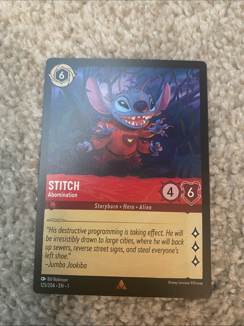3/$20 Stitch Abomination Disney Lorcana The First Chapter